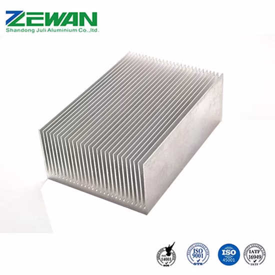 Aluminium-Reißverschlussrippen, Aluminium-Wärmerohr-Kühlkörper für Lüfter